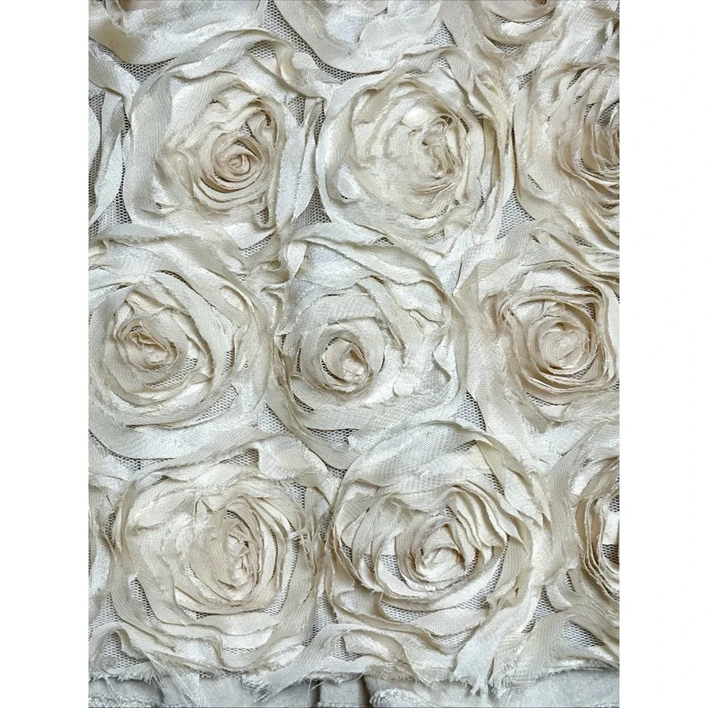 Free People Rosette Floral Mini Skirt Ivory Cream XS Petite Coquette Cottagecore